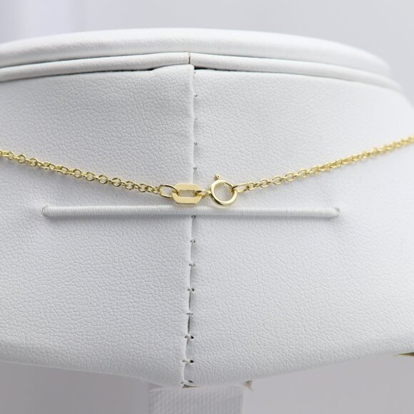 Tourmaline Dangle Necklace 14k Yellow Gold Pink Gemstone Drops (#8) - Picture 9 of 10